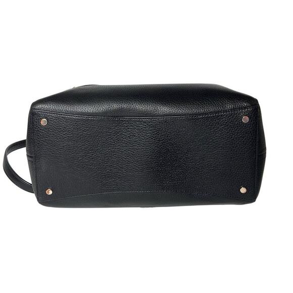 Kate Spade Leila Pebbled Leather Satchel Crossbody Handbag Black Very Nice $399 - Picture 6 of 13